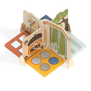 Centre d'activités en bois Moetry pour nourrissons et tout-petits Meubles de jeux sensoriels avec tunnel à ramper et tapis en mousse souple pour garderies - Product Image 6