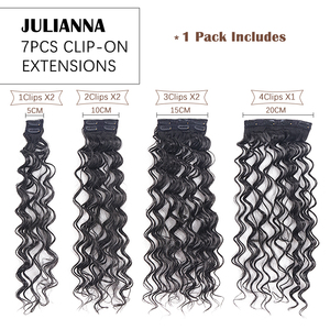 Vente en gros 24 28 30 pouces 7 pièces 16 extensions de cheveux à clipser extensions de cheveux synthétiques blonds à clipser - Product Image 3