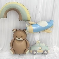 Ballons en latex et aluminium mats rétro de 32 pouces, épais, écologiques, blanc laiteux, thème voiture de police et avion, pour anniversaire, drapeau, fête prénatale numérique