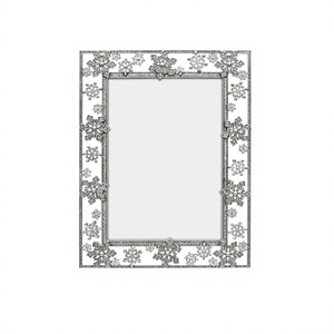 Cadre photo flocon de neige (argent)/5x7 po pour affichage mural et de table parfait pour la maison cadeau de vacances décoratif, vacances de Noël - Product Image 1