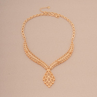 Perhiasan modis 18 k perhiasan lapis emas kalung trendi set perhiasan Tiongkok