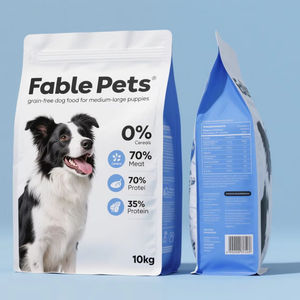 Özel logo baskı alüminyum folyo kedi maması torba imbik ambalaj kedi köpek maması için dik duran torbalar altı düz torba - Product Image 3