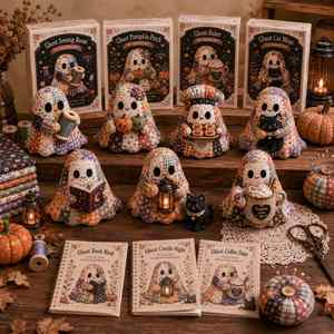 Factory Handcaft Halloween Patchwork Ghost DIY <b>Sewing</b> <b>Kit</b> for Halloween Tabletop Decoration - Product Image 1