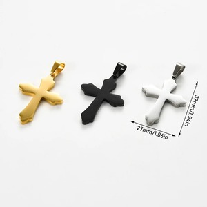Colgante de Cruz Pequeño y Sencillo de Acero Inoxidable para Hombre y Mujer, Minimalista, Plateado, Dorado, Negro, Sin Decoloración, Amuleto Religioso Cristiano, Regalos - Product Image 6