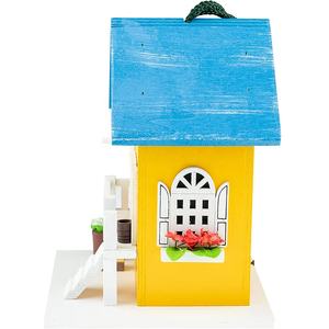 Gele Cottage Retro Arts Crafts Houten Vogel Feeder Landhuisjes Muur Opknoping Vogelhuisje Gemaakt Van Boerderij Hout - Product Image 3