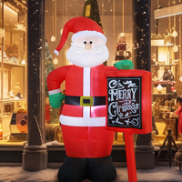 Père Noël gonflable de 6 pieds avec LED intégrées, vente en gros d'usine, décoration intérieure/extérieure pour fête de Noël, jardin, cour
