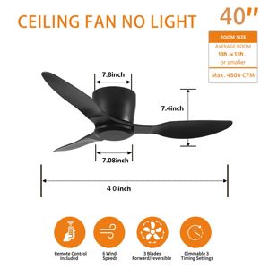 DB 40 tuôn ra gắn trần <span class=keywords><strong>fan</strong></span> hâm mộ ánh sáng <span class=keywords><strong>3</strong></span> lưỡi đảo ngược 6 tốc độ đảo ngược DC động cơ cấu hình thấp kim loại quạt trần khách sạn hộp - Product Image 2