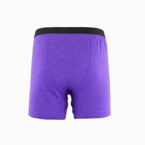 Kleurrijk LOGO-print trainingsondergoed van merinowol, heren gebreide jersey flexibele onderbroek met elastische taille - Product Image 2