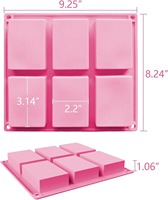 UNIMOULD 1 Stück Silikon-Seifenform mit 6 Mulden in Blumenform, umweltfreundlich, antihaftbeschichtet, für Seife, Schokolade, Kerzen (8,66 x 7,87 x 1,18 Zoll)