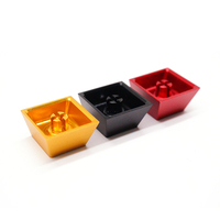 Capuchons de touches personnalisés en aluminium usiné CNC, anodisés or, noir, rouge pour clavier mécanique avec interrupteurs MX