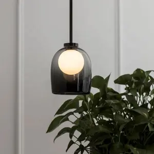 Подвесные светильники для кофейни, современная люстра для кровати, черный простой светильник JY9047