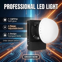 Lampe LED COB RGB 100W pour selfie et vlog, avec télécommande, design portable, détection de visage, température de couleur réglable, AC