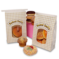 Emballage alimentaire personnalisé à emporter, sac en papier kraft brun à fond carré avec fermeture à lien métallique, refermable, pour café en grains, avec fenêtre