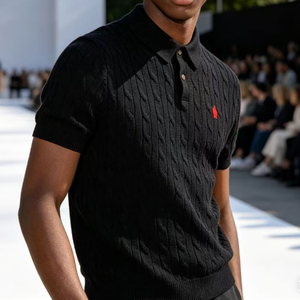 Polo da uomo premium a mezza manica in maglia con nome personalizzato Ralf, camicia estiva casual a maniche corte Laurla - Product Image 1