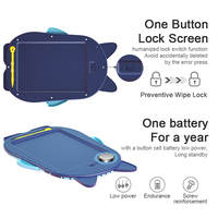 Tablet menulis LCD Penguin fleksibel 8.5 inci layar dapat ditekuk untuk daya tahan bantalan Memo desain kartun