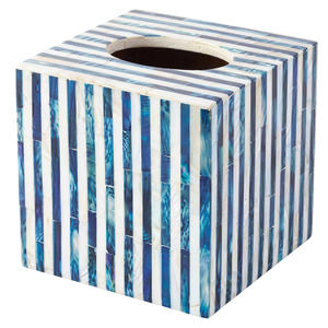 Proveedor Mayorista BH BROTHERS, Caja Decorativa Clásica Ecológica con Incrustaciones de Hueso, Personalizable, en Forma Cuadrada, para Pañuelos - Product Image 1