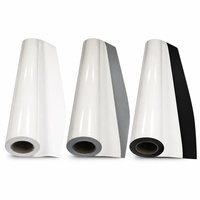 Film Vinyle Adhésif Brillant et Mat pour Covering Automobile, Matériel Publicitaire Personnalisé, Rouleau de Vinyle PVC Blanc Imprimé Auto-Adhésif en Gros