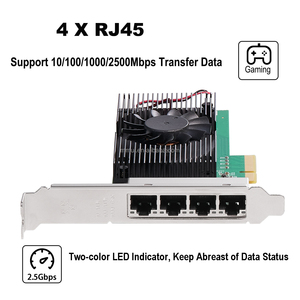 I225 4 Port 2.5G RJ45 Network <b>Adapter</b> PCIe PCI Quad 100/1000M/2500Mbp Gigabit Ethernet <b>Lan</b> Card Network Card - Product Image 6