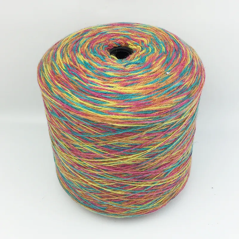High quality wool yarn 2/14NM rainbow wool yarn 100% wool hat scarf knitting yarn manufacturers