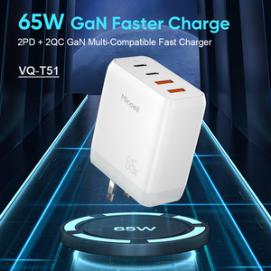 Chargeurs de téléphone GaN 65W Miccell en gros avec ports de charge rapide PD QC, <span class=keywords><strong>chargeur</strong></span> mural USB Type-C universel pour téléphones mobiles - Product Image 5