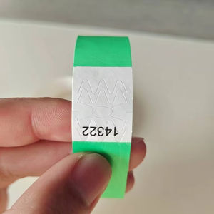 Pulseras Desechables de Papel Tyvek Resistentes al Agua para Entradas a Parques Infantiles, Color y Logotipo Personalizados, Entradas Antipérdida - Product Image 1