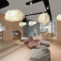 Plafonnier suspendu en forme de nuage, design créatif moderne simpliste, éclairage d'intérieur, luminaire décoratif de plafond, idéal pour un loft, un magasin ou un hôtel