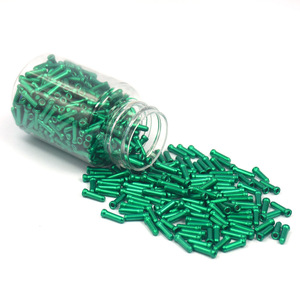 500 Pezzi Terminali per Cavi Bici in Lega, Tappi Colorati in Alluminio Placcato per Cavi Freno e <span class=keywords><strong>Deragliatore</strong></span>, Accessori Decorativi per Biciclette - Product Image 5