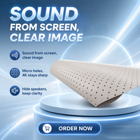 Écran de projection micro-perforé acoustiquement transparent 4K Ultra HD à contraste élevé avec cadre fixe pour cinéma maison