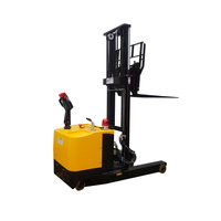 Chariot élévateur à palettes électrique AMITYCARE 1 tonne, chargeur de batterie compact, mât élévateur, moteur AC, pneus pneumatiques, transmission intégrale