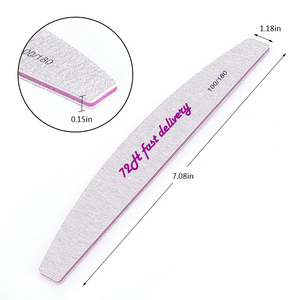 Entrega dentro de 72H Herramientas de estilismo de uñas de doble cara Tablero de esmeril desechable Rosa profesional 100/180 Lima de uñas para salón de casa - Product Image 1