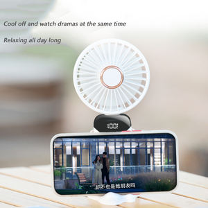 N15 Handheld Fan <b>Usb</b> <b>Mini</b> Portable Rechargeable Small Fan Digital Display Folding Aromatherapy Small Electric - Product Image 2