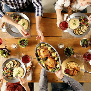 Platos de Acero Inoxidable 304 de Grado Alimenticio para Cena <span class=keywords><strong>en</strong></span> Hoteles Elegantes, Diseño Clásico, Duraderos, Aptos para Lavavajillas, para Ensaladas y Pizzas - Product Image 6