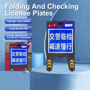 تحذير السلامة على الطرق بالجملة إشارات تحذير إشارات السلامة المرورية في موقع الطريق إشارات مؤقتة حمراء وزرقاء علامة قابلة للطي - Product Image 6