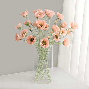Cinq fausses coquelicots islandais en polyester pour décorer le salon et la table à manger - Product Image 3