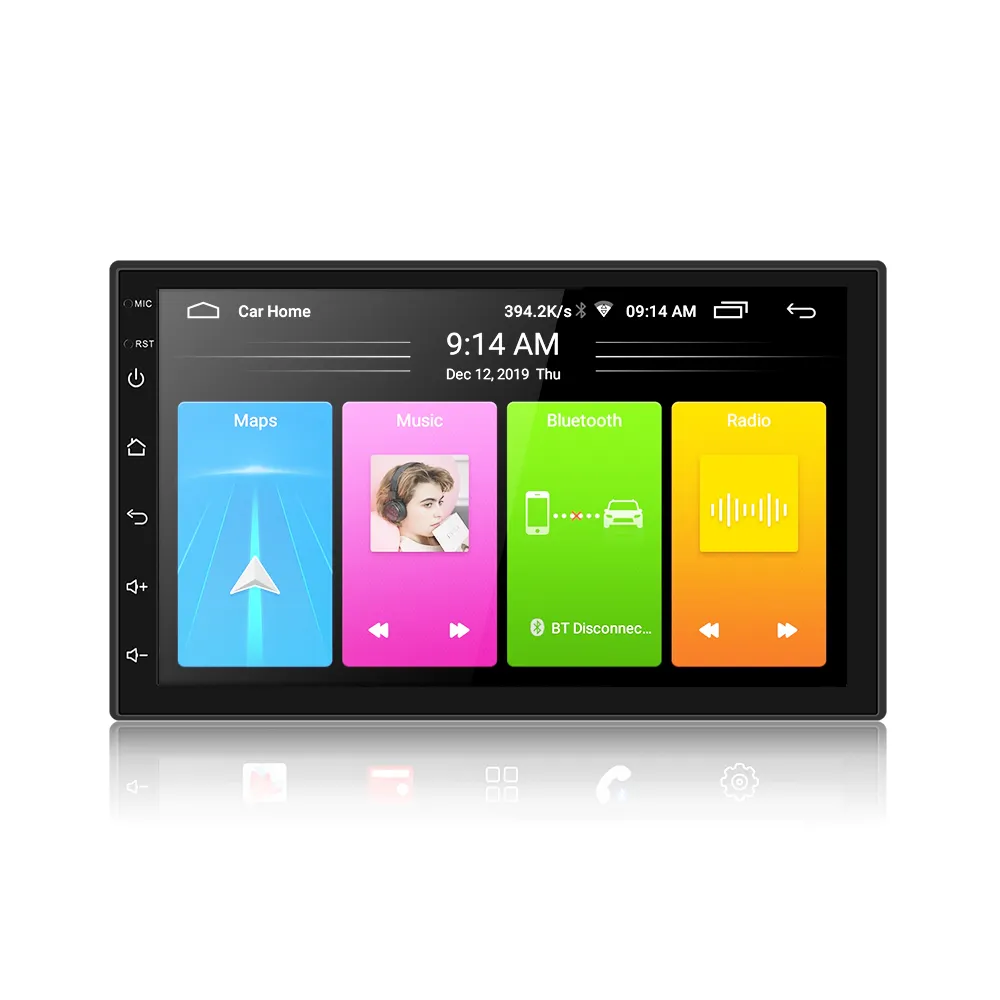 600 Double Din Car Stereo Video Player,Touch Screen Car Stereo with Remote Control Support FM Android 4.0-8.0 Mirror Link Rear Camera CL7038B MiCarBa Universal 7-Inch HD 1024 