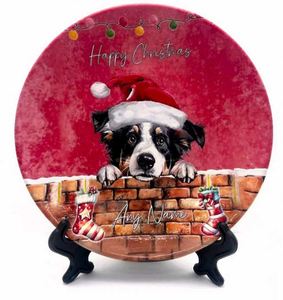 Good Selling Christmas Ornament Home Decorations Gifts Souvenir <b>Ceramic</b> <b>Plate</b> Dish - Product Image 5