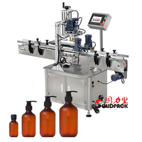 Machine de vissage automatique de bouchons Solidpack |   Capsuleuse à quatre roues pour bouteilles dans les secteurs alimentaire, cosmétique et chimique