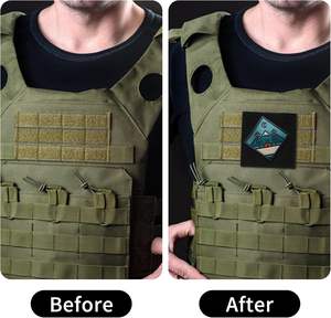 Nieuw Design <span class=keywords><strong>2</strong></span> Pack Tactical Molle Panel Fashion Style Haak Lus Adapter Patch Display Board Met Voor Velcro Bevestiging - Product Image 5