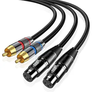 Werks großhandel Profession eller Lautsprecher Dual RCA Stecker auf Dual Buchse XLR Kabel