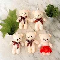 Porte-clés en peluche mini ourson personnalisé en gros, porte-clés mignon en forme d'ours en peluche, pendentif clé en peluche douce pour cadeaux promotionnels