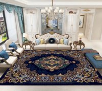 Maßgefertigter, rutschfester, personalisierter, umweltfreundlicher, haustierfreundlicher Polyester-Teppich mit Blumenmuster im Bohemian-Stil für das Wohnzimmer