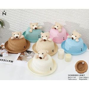 Cappello Hug Bear da 52 cm in paglia per bambini, regolabile, unisex - Product Image 2