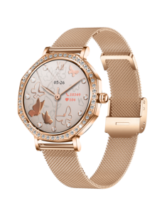 Montre intelligente pour femme tendance 2025 KC98 avec suivi <span class=keywords><strong>de</strong></span> la fréquence cardiaque, appels, musique, IA vocale, suivi du sommeil, <span class=keywords><strong>e</strong></span>-<span class=keywords><strong>mail</strong></span> et calendrier - Product Image 6