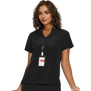 Blusa Médica Floralhue para Mujer, Cuello en V Curvo, 3 Bolsillos, Suave y Elástica, Manga Regular, Grosor Estándar, Tipo Pullover - Product Image 5