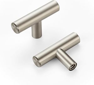 不锈钢T旋钮手柄厨柜家具五金管不锈钢壁橱空心抽屉门把手 - Product Image 3