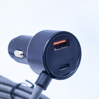 Remplacement pour Starlink Mini cordon d'alimentation allume-cigare mâle à DC chargeur de voiture avec double USB PD charge rapide