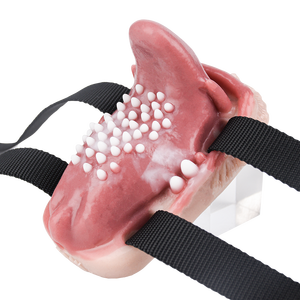 Textured Silicone Sex Grinder Strapon Vibrator for Women Masturbator  Vibrating Grinding Strap on Dildos for Humping Toy