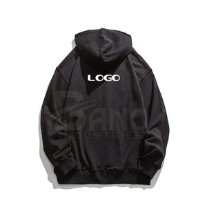 Ropa informal con capucha y estampado de soplo ligero de gran tamaño Sudaderas con capucha de calidad premium para la temporada de otoño - Product Image 2