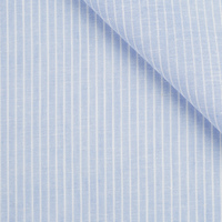 Tissu en stock rayé tissé teint en fil, respirant et écologique, 55 % lin 45 % coton, pour chemises formelles, décontractées, uniformes, homme, femme, enfant