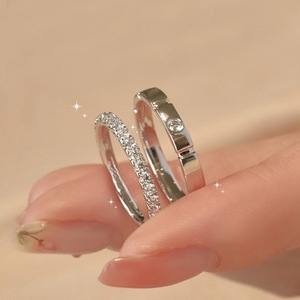 Anéis de Casal Aimgal com Moissanite Certificada NGTC: 2mm/3mm, Prata 925 Banhada a Ouro <span class=keywords><strong>18K</strong></span>, Joias Finas com Design Exclusivo e Chamativo - Product Image 3
